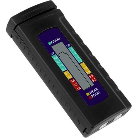 Piccolo tester per batterie,adatto per: batterie a secco da 1,5 V (AA,AAA1,5 V (batteria a bottone),batterie da 9 V,batterie 6F22 (1/5)