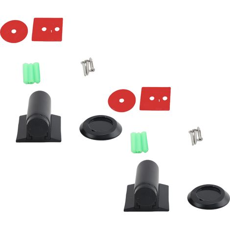 Fermaporta magnetico a scomparsa in lega di zinco, antiurto per pavimento, per casa, ufficio, camera da letto, colore nero, set da 2 pezzi. (1/5)