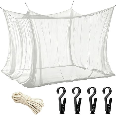 Auvent en filet pour le camping Abri en filet frais et confortable Moustiquaire de terrasse Idéal pour le camping, la randonnée, la plage, le jardin, la cour et la pelouse 200 x 200 x 210 cm (1/5)