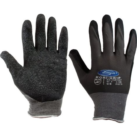 SW-Stahl 11521L Nylon Feinstrick- handschuh, LATEX Gr. 9, schwarz