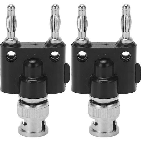 Adaptateur de fiche banane à 2 voies (fiche BNC vers bornes de câble d'enceinte à 2 rangées) J.20021 4 mm (1/4)