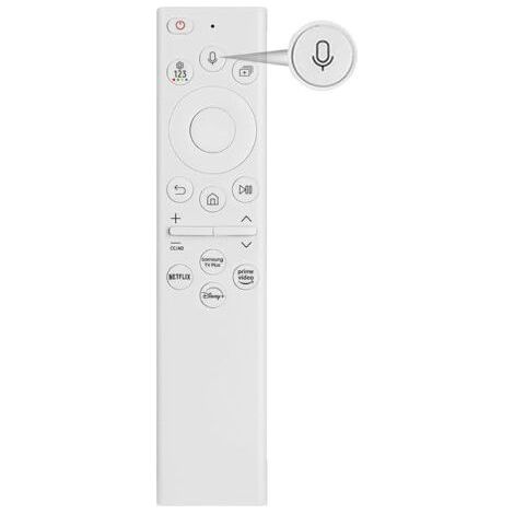 Télécommande de remplacement pour téléviseur Samsung Frame (2016-2025) avec fonction vocale (blanche) (1/5)