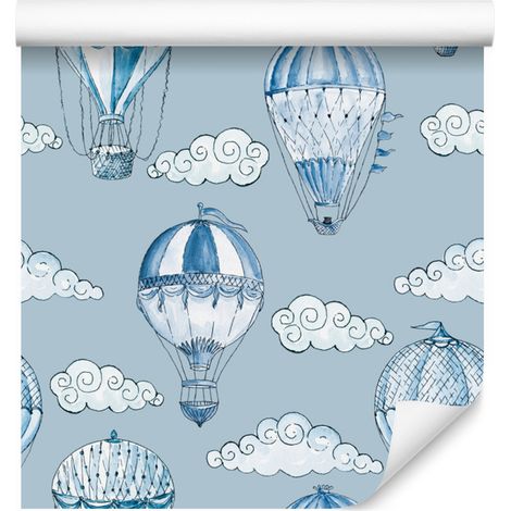 Carta da parati con palloncini e nuvole per soggiorno e camera da letto, 50x1000 cm (1/5)