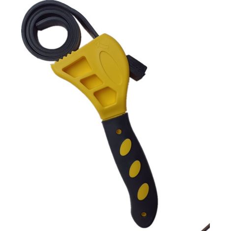 Clé à Tuyau Universelle et Anti-Dérapante de 8 Pouces (20cm) - Pour Serrer ou Dévisser Filtres à Huile, Raccords de Plomberie et Couvercles - Poignée Ergonomique en Caoutchouc (1/3)