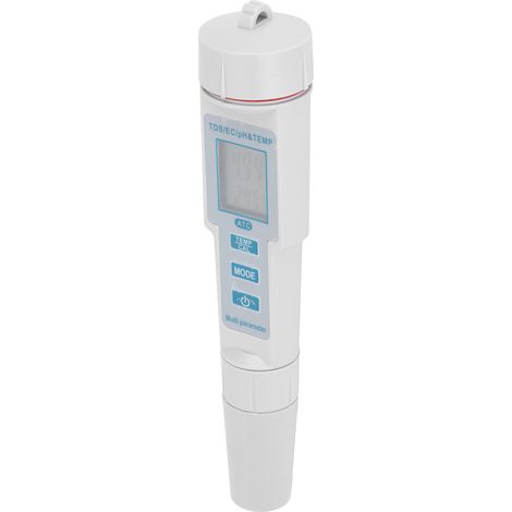 4-in-1 Wasserqualitätsprüfset: pH/EC/TDS/TEMP für Schwimmbäder, Trinkwasser und Labore (1/5)