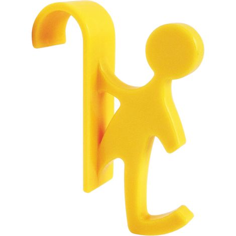 Crochet pour sèche serviette Deco Jaune tube rond (1/3)