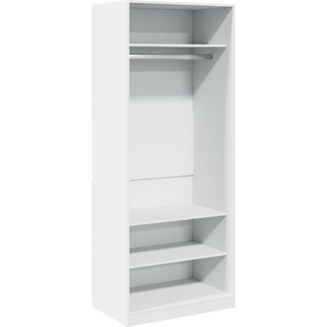 vidaXL Wardrobe White 80x50x200 cm Engineered Wood