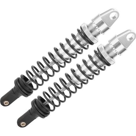 2 Stück 195 mm RC Aluminium Stoßdämpfer für HSP 94050 1/5 RC Benzin-Offroad-Autos (Silber) (1/5)