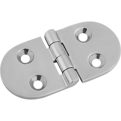Charnière plate en acier inoxydable moulé, pour portes de placard (1/5)