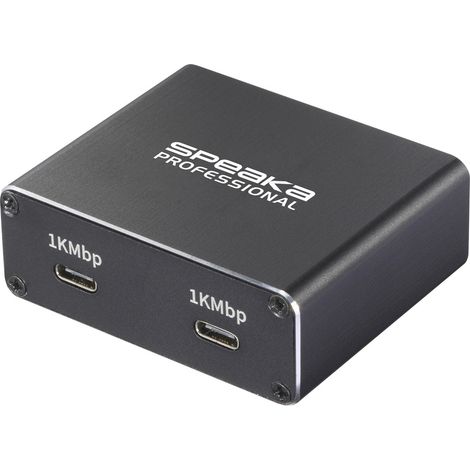 SpeaKa Professional SP-13677768 SP-GNS-240 Répartiteur 2 ports 1 GBit/s alimentation USB