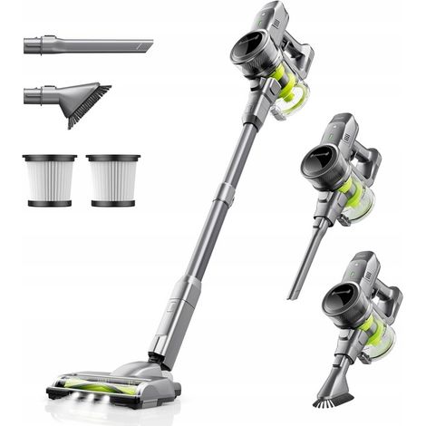 Aspirateur vertical sans fil KALADO KCV01, 26 kPa, embout 6 en 1, argent