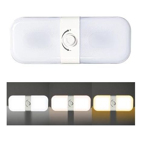 12V LED Ceiling Light - Interior Lighting for Motorhomes - Interior Lights with Dimmable Switch - Universal - For Cars, Motorhomes, Trucks, Caravans, Boats (1/5)