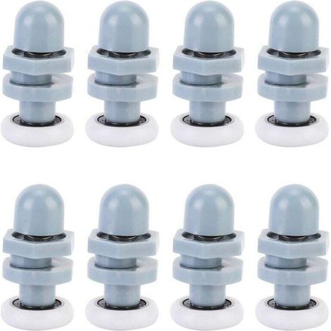 Roulette Porte Coulissante Douche, Rouleau de Porte de Douche, Coureurs de Porte Douche Coulissant Piste Roulement Salle Bains pour Pièces de Fixation De Pièces De Rechange(20mm) (1/4)