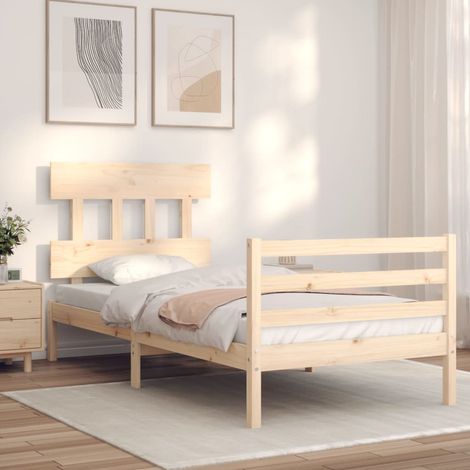 Massivholzbett mit Kopfteil vidaXL (1/5)