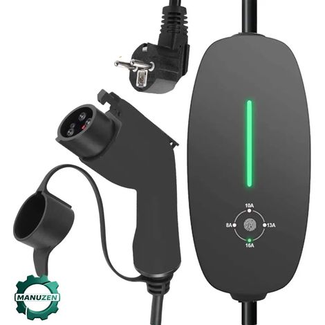Manuzen - Chargeur EVSE portable Type 1 ou Type 2 – 3,5 kW 16 A IP65 (1/5)