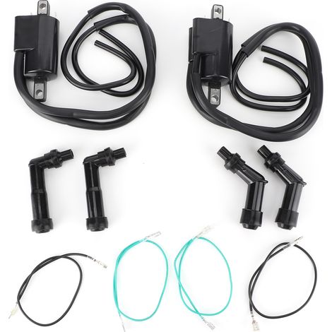 Jeu de bobine d'allumage et capuchon de bougie 30510333013 pour Honda CB350F CB400F CB500 CB550 (1/5)