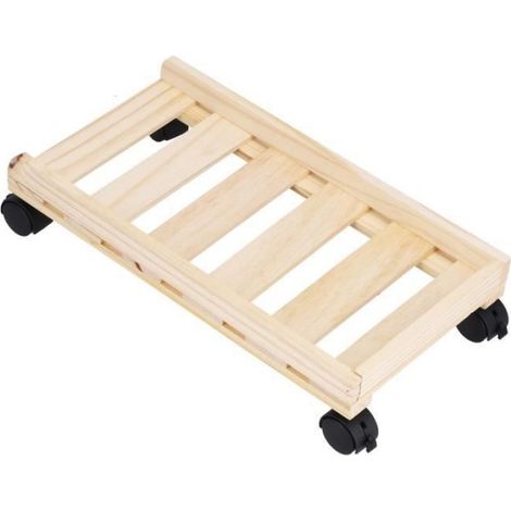 Support CPU - Bois Pin - 45 x 23 x 9 5 cm - Roulettes Intégrées - Pour Tour Ordinateur - 1 Pièce (1/4)