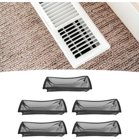 Filtre pour grille de ventilation au sol, sac en filet pour conduit d'aération domestique, sac à poussière sur pied, 10 x 25 cm (1/5)