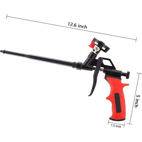 Pistolet à mousse, Pistolet à mousse professionnel Pistolet à calfeutrer pour application de pulvérisation de pistolet à mousse expansible PU robuste MNS (1/4)