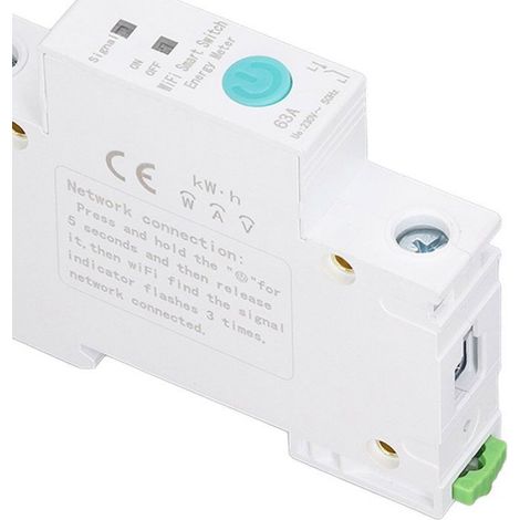 Compteur d'énergie Wifi Smart Switch Commutateur de disjoncteur intelligent Wifi compteur de puissance electronique kit (1/5)
