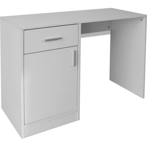 Maison Exclusive - Schreibtisch mit Schublade und Schrank Weiß 10 (1/5)