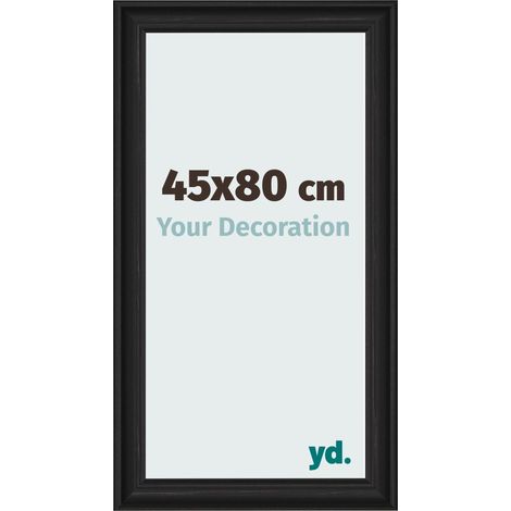 yd. - Cadre photo 45x80 - Noir Grain de Bois - MDF - Lazio
