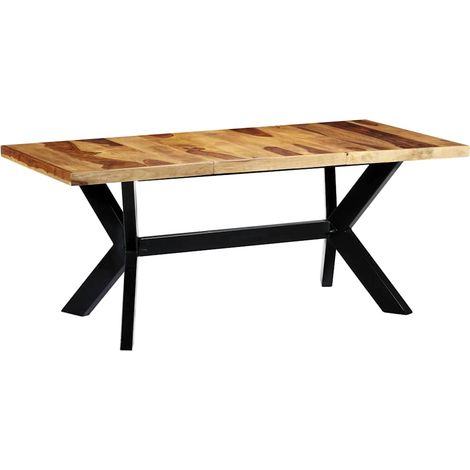 vidaXL Table à manger 180x90x75 cm Bois massif (1/5)