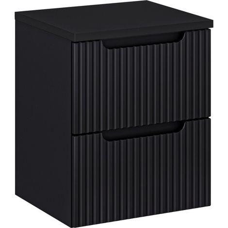 Meuble sous vasque + plateau 50 cm - A tiroirs - Astral Black - Livraison gratuite