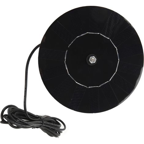 Panneau solaire mono haute efficacité pour camping-car, chargeur de batterie solaire avec support et câble de charge de 3 mètres pour caméra de surveillance extérieure, 4 W, rond (1/5)