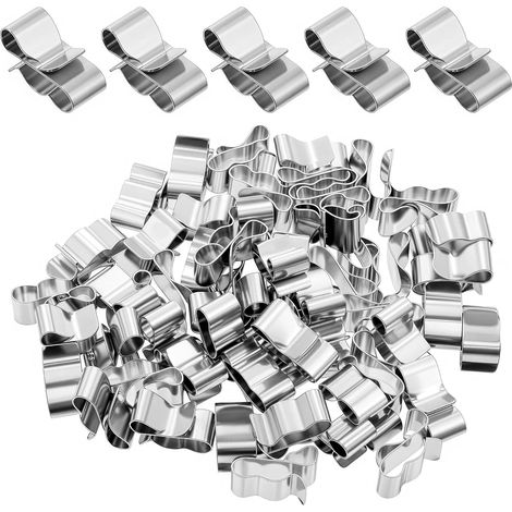 Lot de 50 clips de câble solaire en acier inoxydable pour photovoltaïque, bornes de câble pour bords latéraux de modules photovoltaïques de 22,5 mm, pinces robustes pour câbles de 6 mm, universelles (1/5)