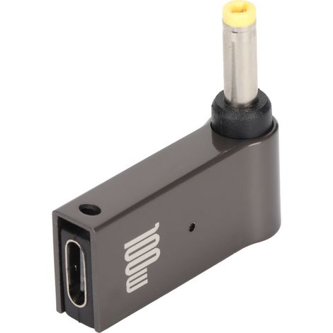 Leichter 100-W-PD-Typ-C-Konverter mit Smart-Chip, 4,0 x 1,7 mm auf USB-C-Adapter für Laptops