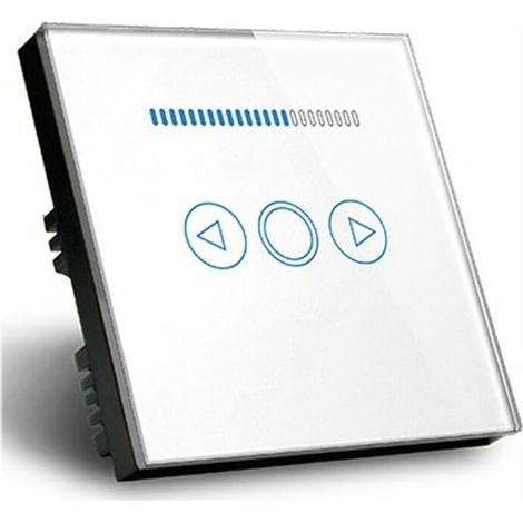 500W LED Touch Dimmer Switch Crystal Panel LED Light Switch White (1/5)