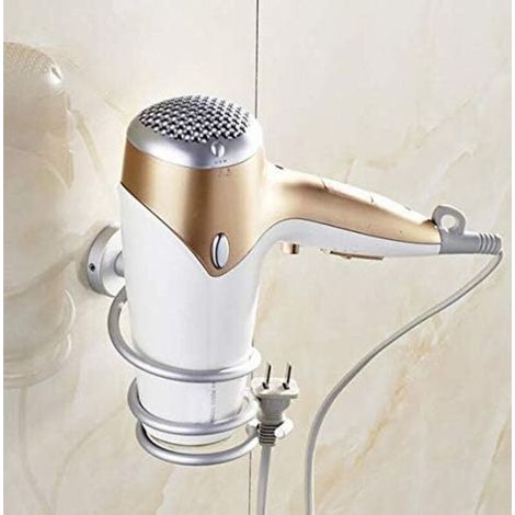 Haartrocknerhalter, Haartrocknerhalter fürs Badezimmer, spiralförmiger Wandhaartrocknerhalter, Badezimmeraccessoires - Fei Yu (1/5)