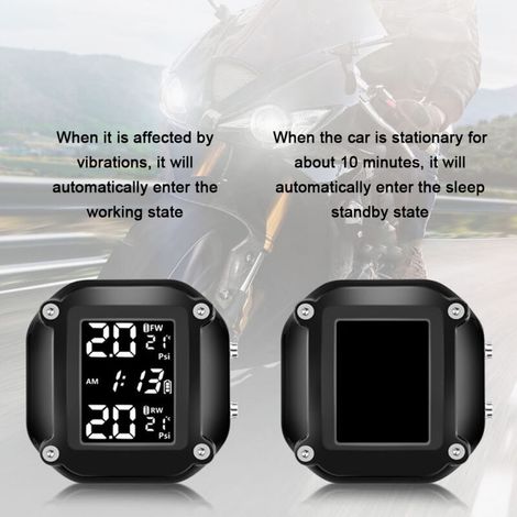 Motorcycle tire pressure sensor, portable monitoring system, high-precision detection, multifunctional, waterproof