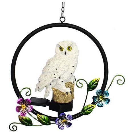 Lumière Hibou Résine Solaire Jardin Extérieur Lampe Lustre Imperméable Décor (1/5)