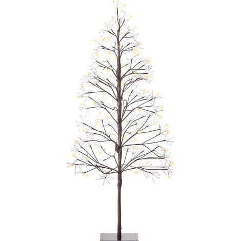 Beliani Outdoor Decoration LED Brown PVC Indoor Artificial Christmas Tree Synthetic Material, For Outdoor Use, 60 x 60 x 150 cm, Moisture Resistant LONKARI (1/5)