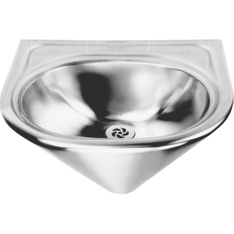KWC Einzelwaschtisch, ANIMA, Edelstahl, 450x280x400 mm, Konisch, Siebventil