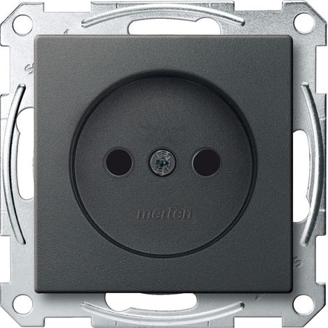 Merten M-Plan - prise 2P - NF - borne vis - anthracite (MTN2000-0414)