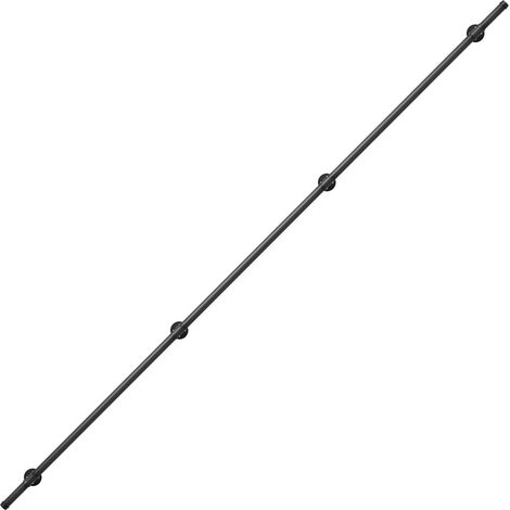 SWANEW Rampa per scale a muro 300cm Corrimano in acciaio al carbonio Supporti a muro per bambini più grandi Indoor Outdoor (1/5)