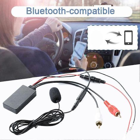 Récepteur Bluetooth sans fil pour voiture, adaptateur AUX, récepteur audio stéréo Bluetooth 5.0, adaptateur de câble radio avec connecteur 2 RCA (1/4)