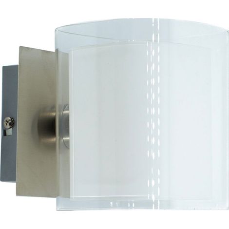 Applique murale design intérieur en verre et nickel compatible LED G9 (1/4)