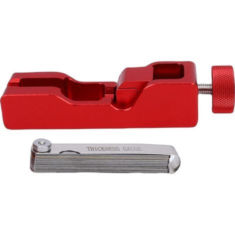 Kit de Mesure de Jauge de Bougie d'allumage en Alliage d'aluminium 32 en Acier avec Kit 'Outils 'écartement de Bougie 'allumage de Véhicule pour la Plupart des Jauges de Réglage de (Rouge) (1/5)