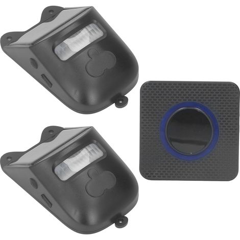 Infrarot-Bewegungsmelder mit drahtloser Türklingel, Solar-Außenalarmanlage mit Sirene und Blitzlicht, IP65-Präsenzsensor für die Einfahrt, 110-240V EU-Stecker, LED-Sicherheitsset. (1/5)