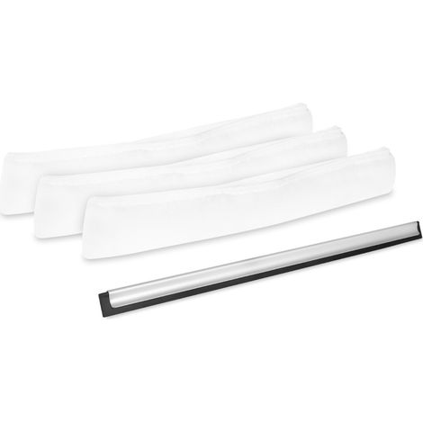 VONROC Kit de recambio - para cabezal limpiacristales 2 en 1 TB802AA - 3x paño de limpieza de microfibra - 1x escobilla limpiaparabrisas
