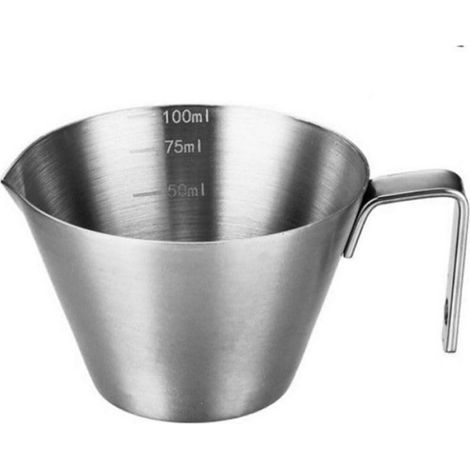 Tasse À Café - Acier Inoxydable - Graduation Précise - Pour Espresso Et Lait - Lot De 2 Pièces (1/5)