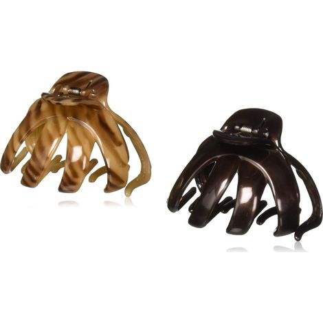 Pince À Cheveux Octopus - Denture Antidérapante - Pour Coiffures Et Sectionnement - 2 Pièces