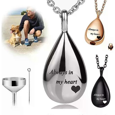 Neue Urnenanhänger aus Edelstahl für Haustiere, Schmuck für Katzen und Hunde, Trauerartikel, Flasche, Gedenkkette, Erinnerungsstücke für Haustiere (1/5)