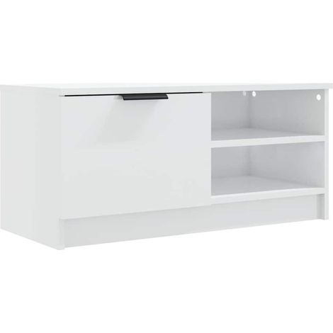 Maison Exclusive - TV-Schrank Hochglanz-Weiß 80x35x36,5 cm Holzwe (1/5)