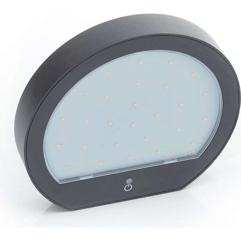[GEBRAUCHT] B-Ware Lampenwelt LED-Solar-AußenWandleuchte Linja dunkelgrau Außenwandleuchte Außenlam (1/2)