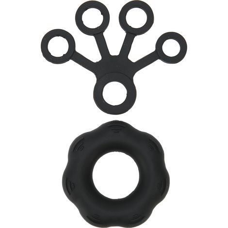 Entraîneur de doigts en silicone, renforceur de préhension, bande de résistance, ensemble d'équipement de fitness, produits de sport et de fitness en silicone, ensemble bande de résistance + poignée, (1/5)